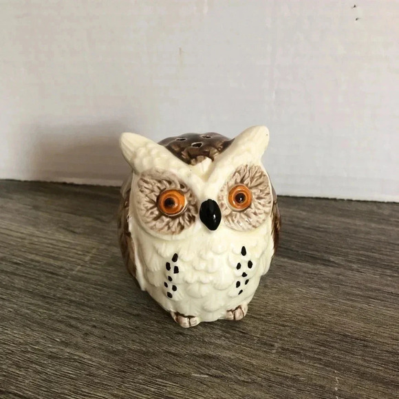 Vtg Ceramic Owl  Salt Shaker - Picture 1 of 9